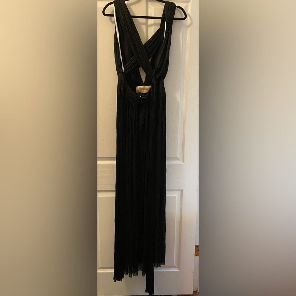 Maria Lucia Hohan Kim black silk gown dress NWOT 8 - Picture 7 of 14